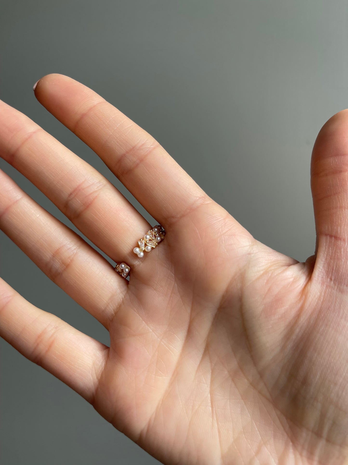 Bague perles et diam’s