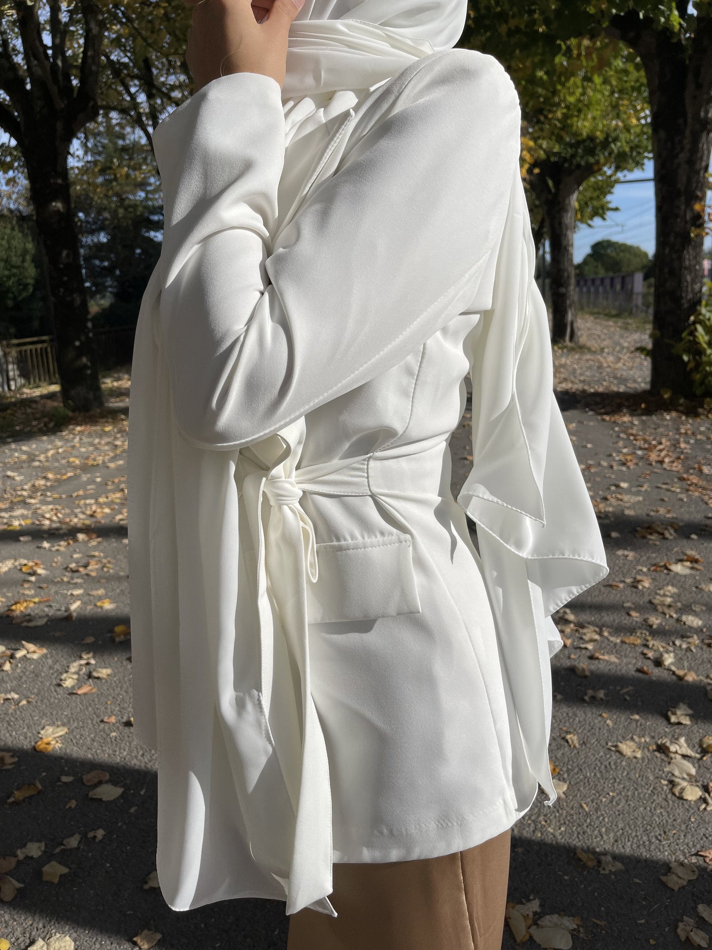 Blazer à nouer camel