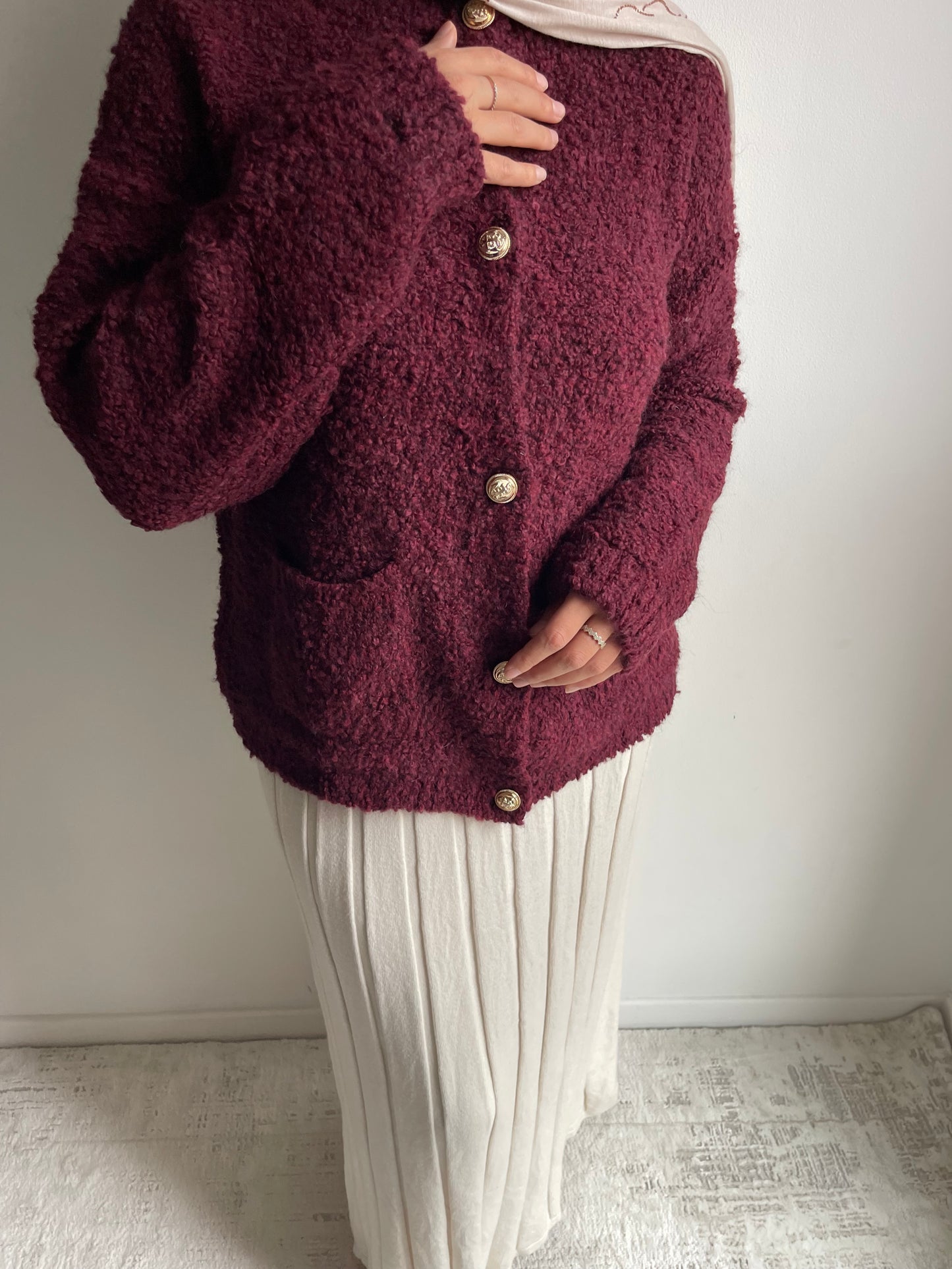 Gilet doux boutonné