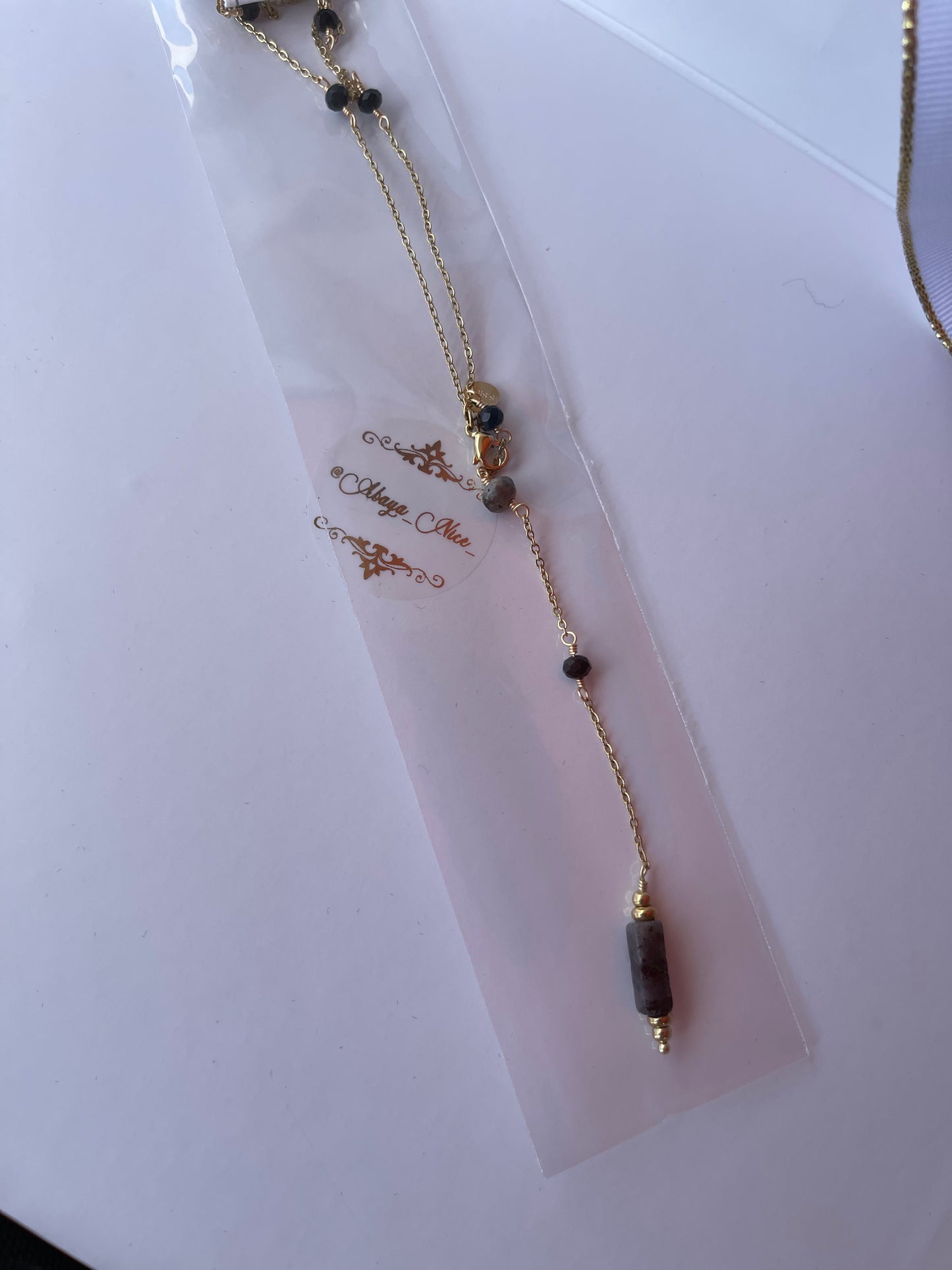 Collier pierre noire