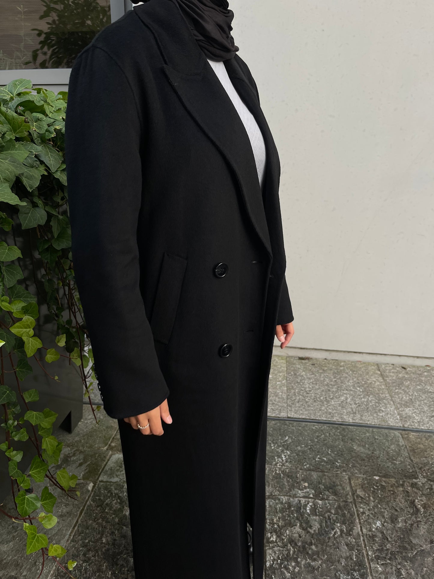 Long manteau à bouton