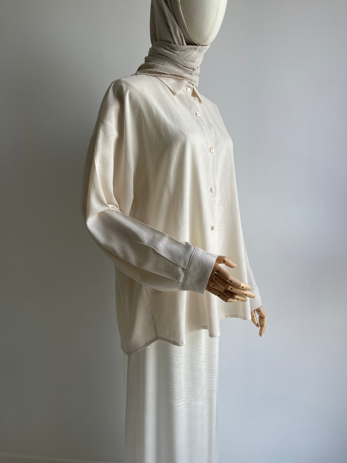 Chemise en lin mélangé