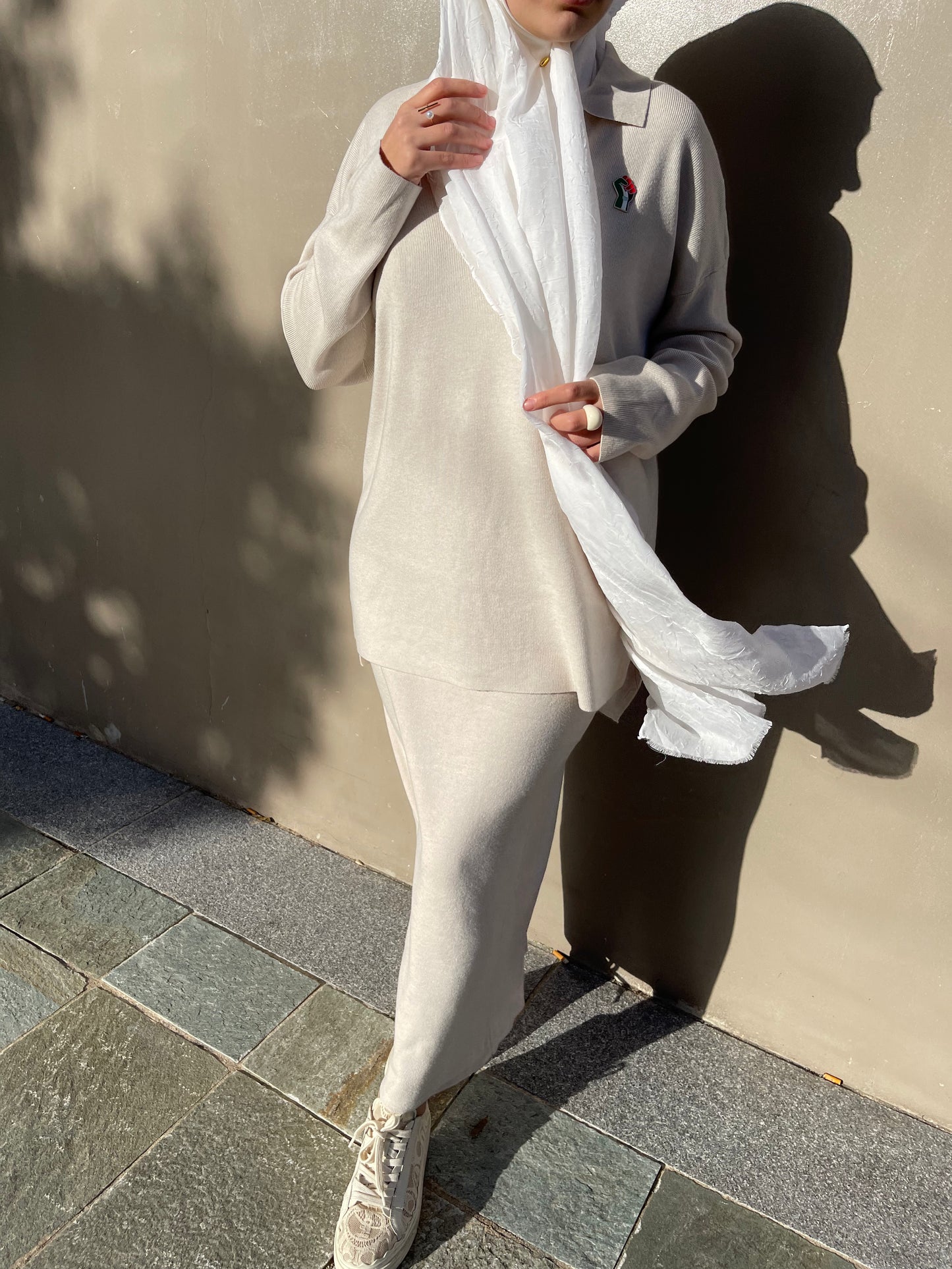 Ensemble en maille pull/jupe