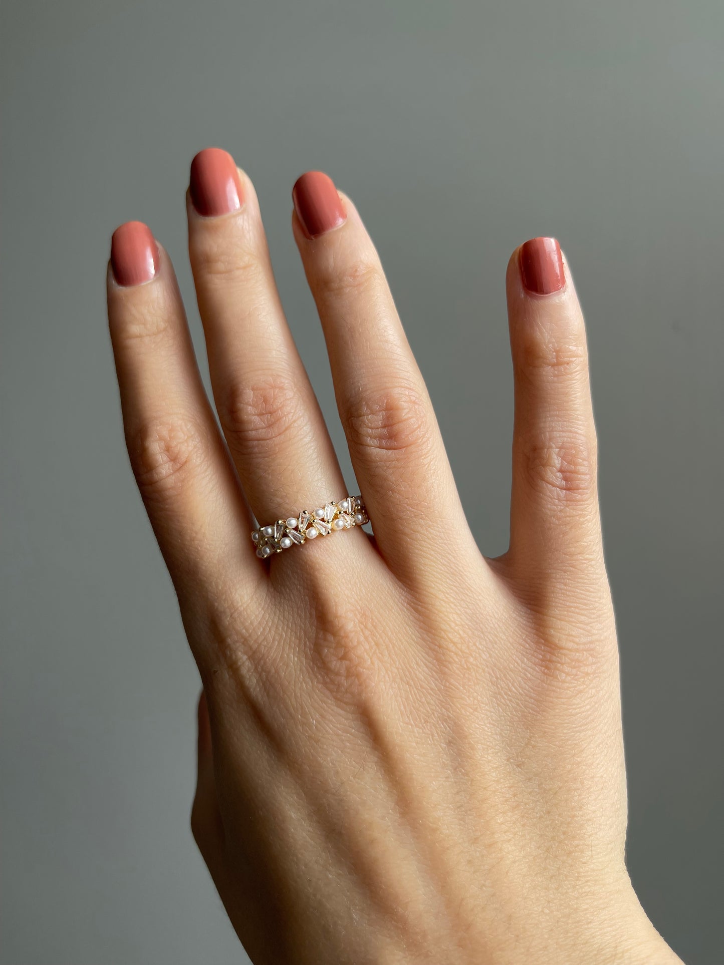 Bague perles et diam’s