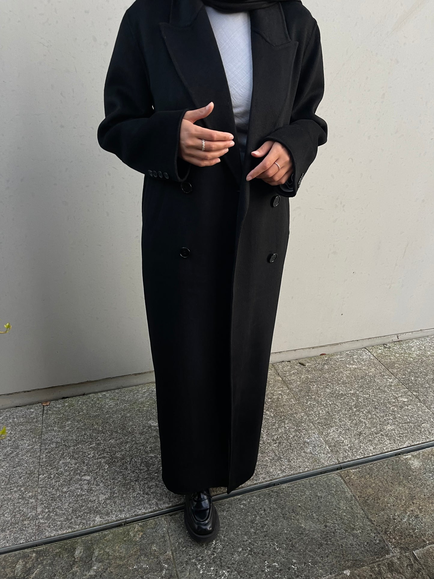 Long manteau à bouton