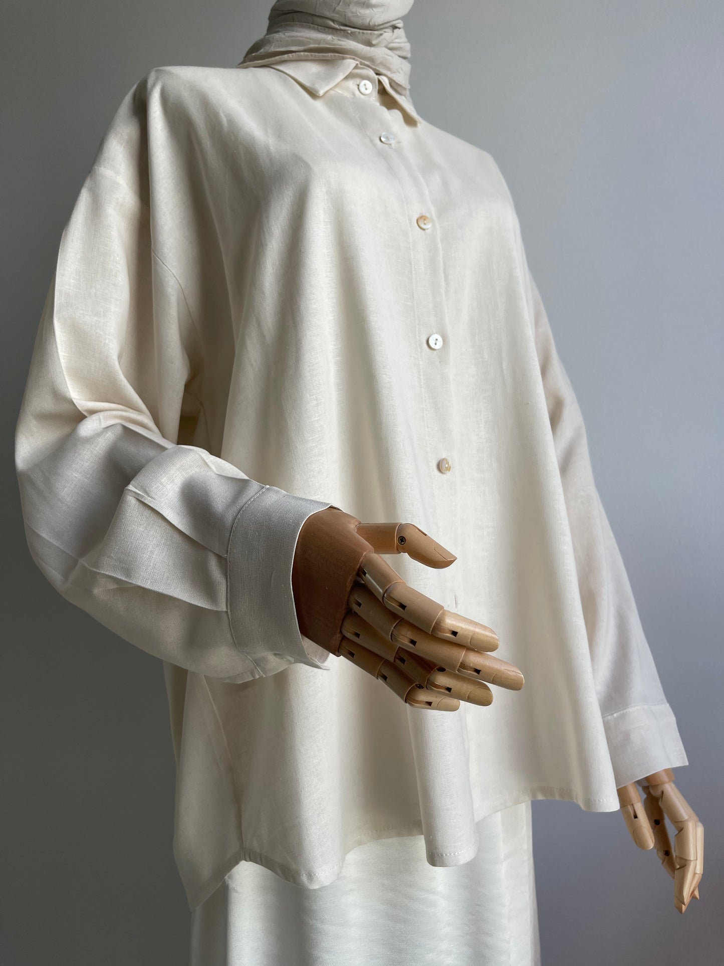 Chemise en lin mélangé