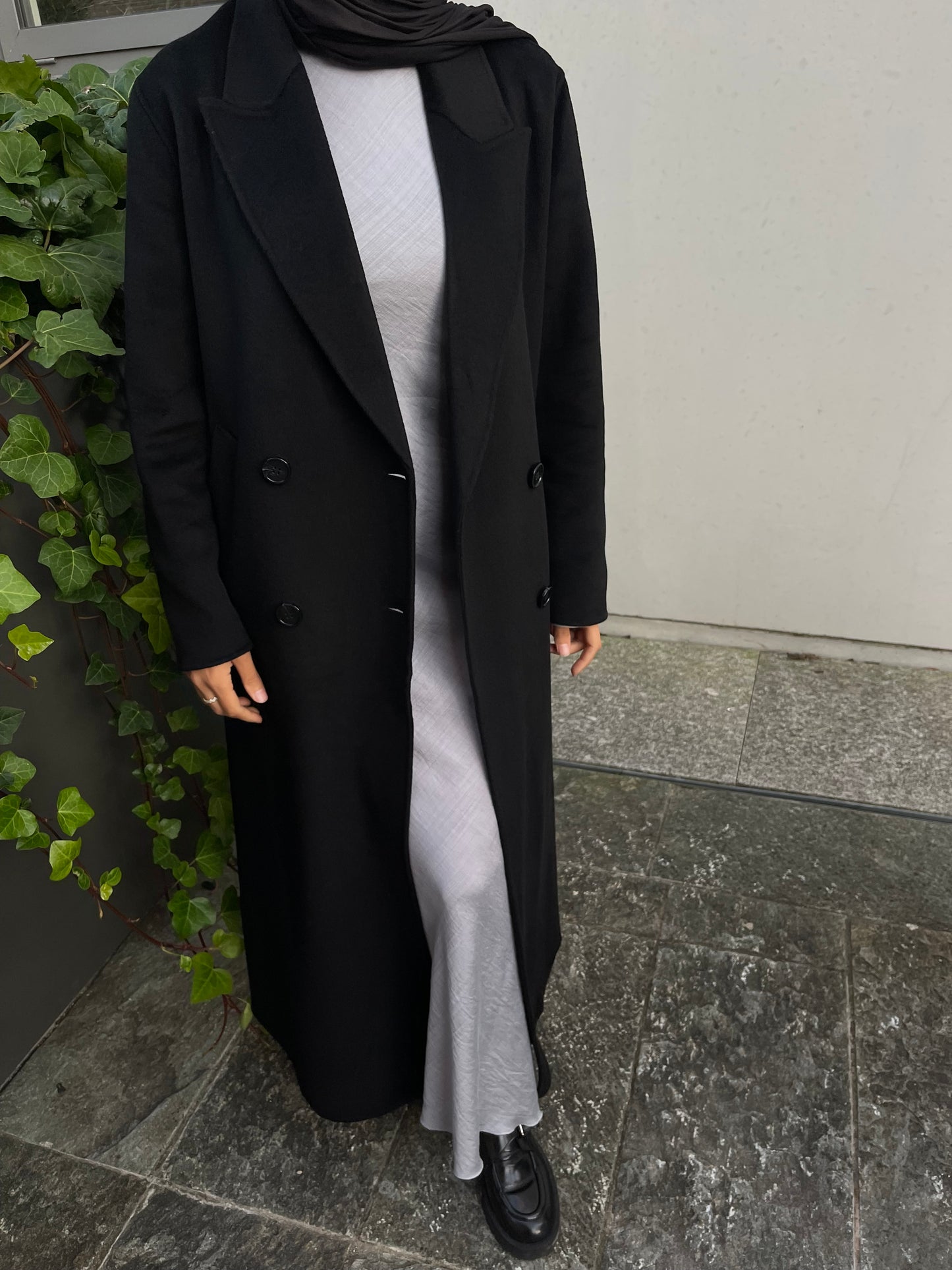 Long manteau à bouton