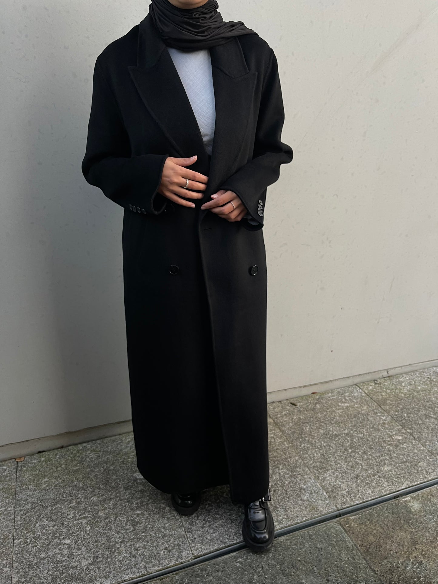 Long manteau à bouton