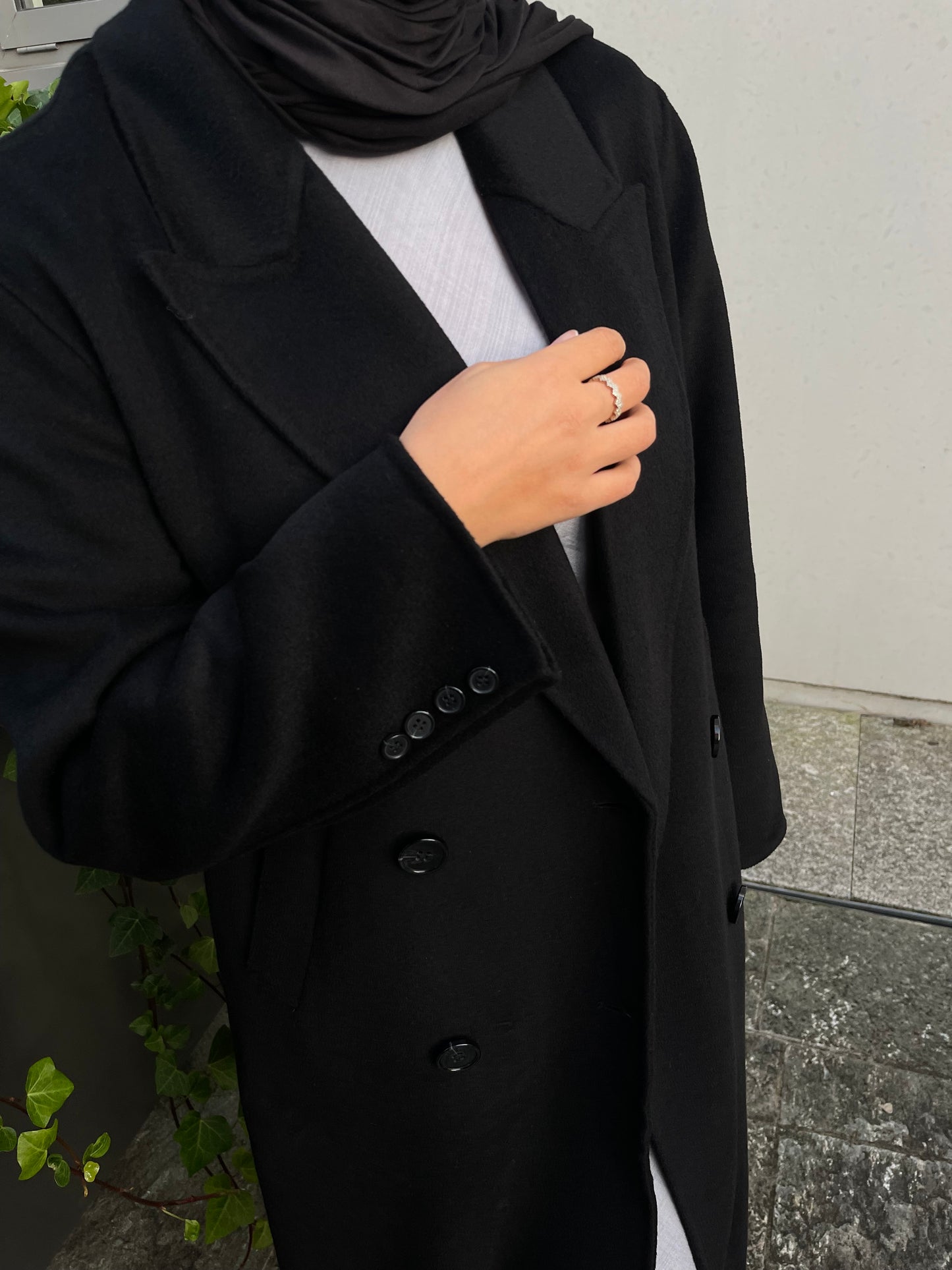 Long manteau à bouton