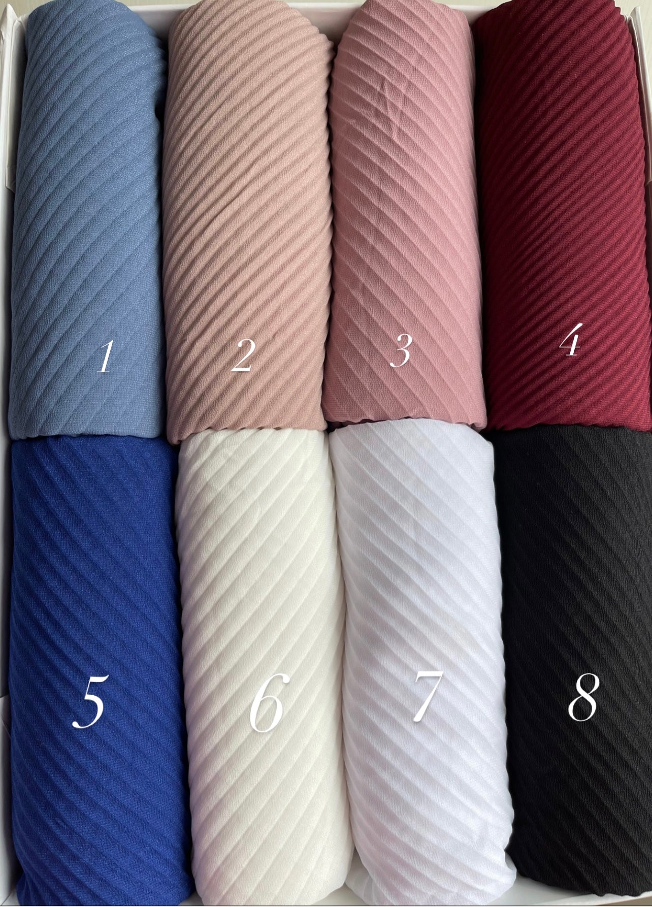 Hijabs mousseline plissé