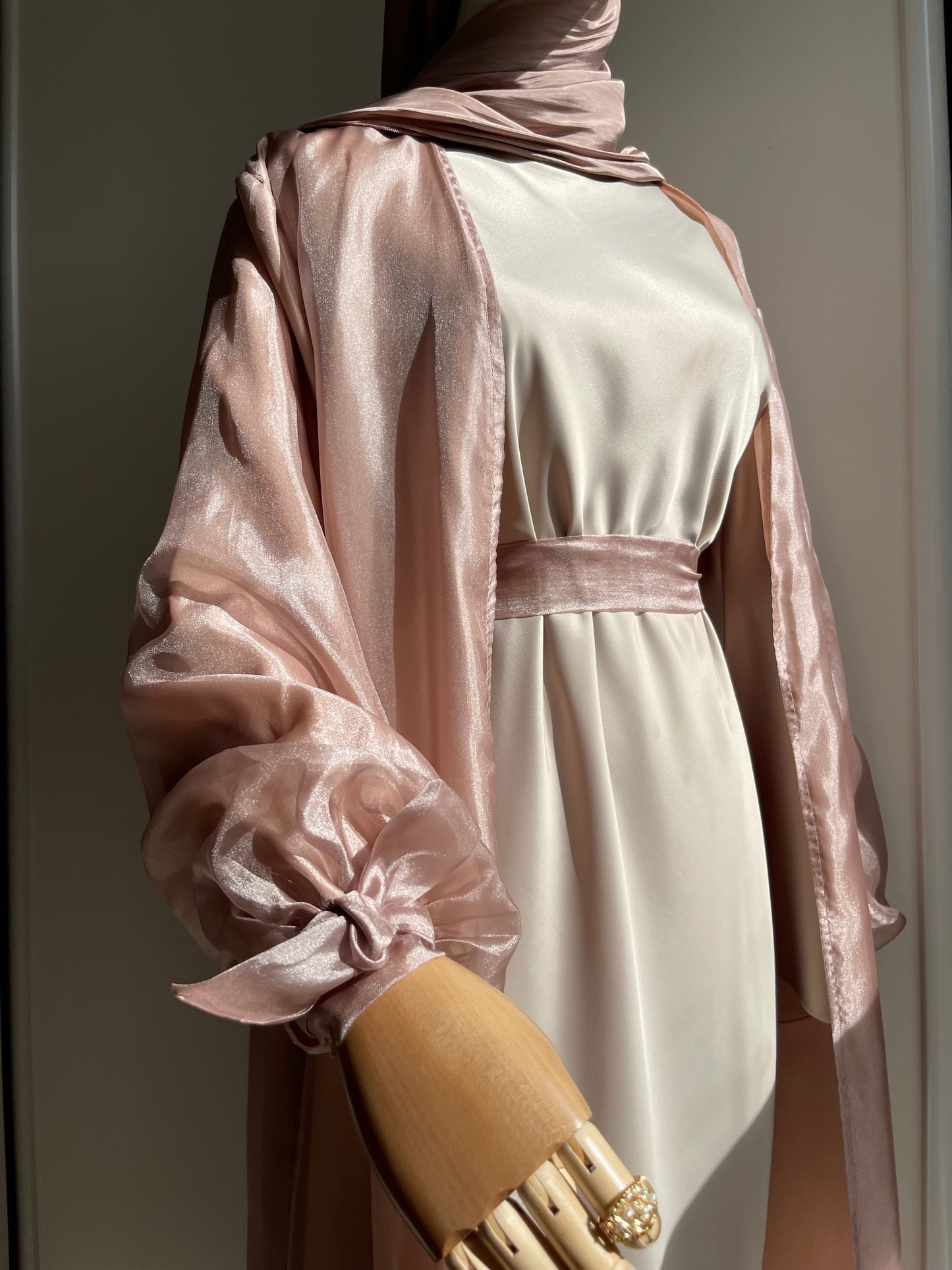 Kimono mousseline de soie rose
