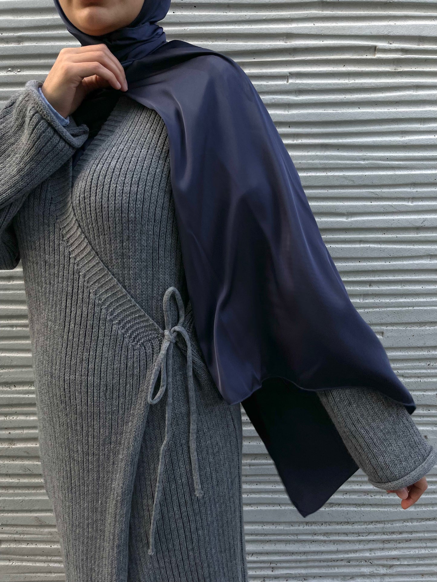 Hijabs satin bonnet intégré