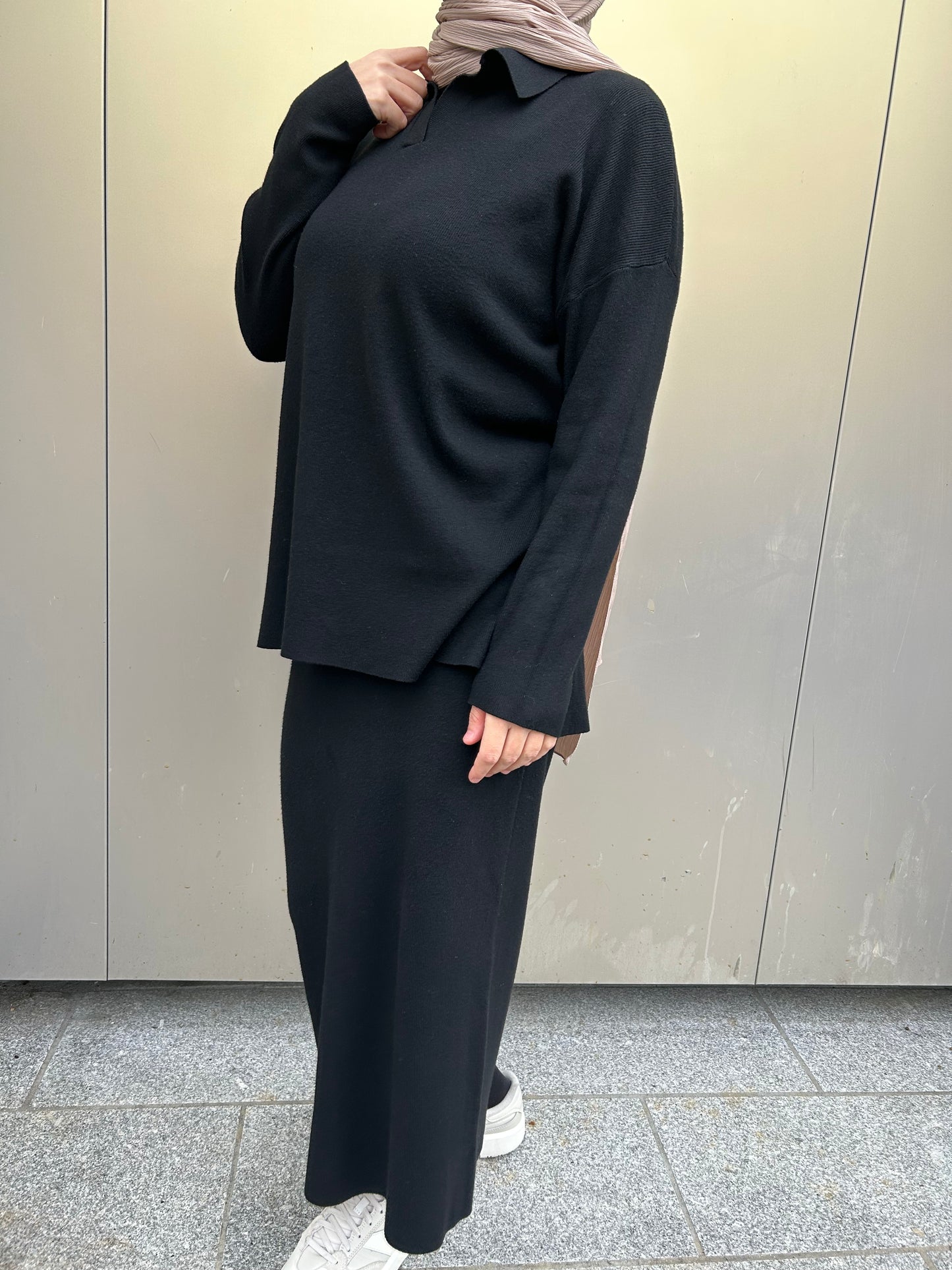 Ensemble en maille pull/jupe