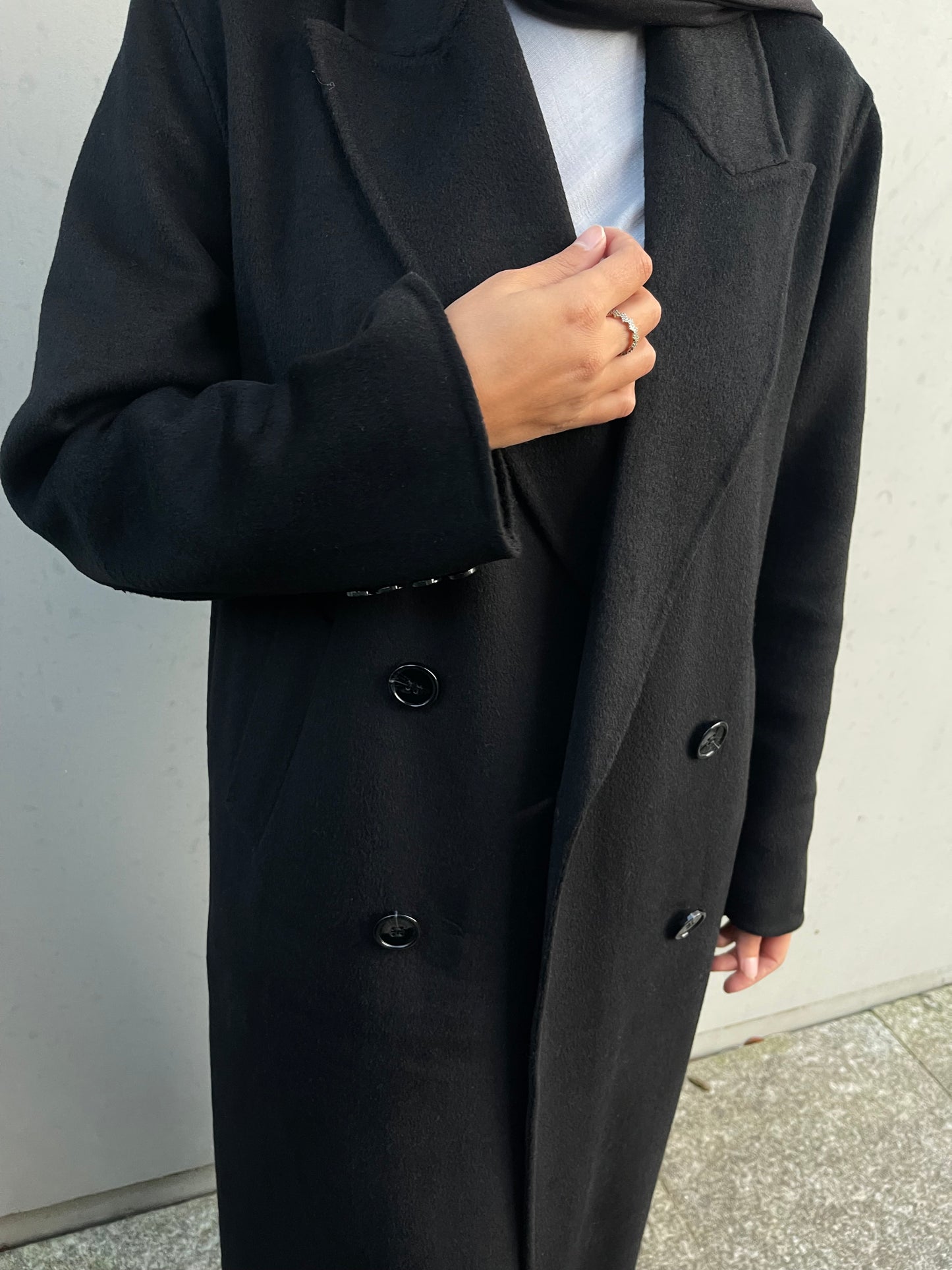 Long manteau à bouton