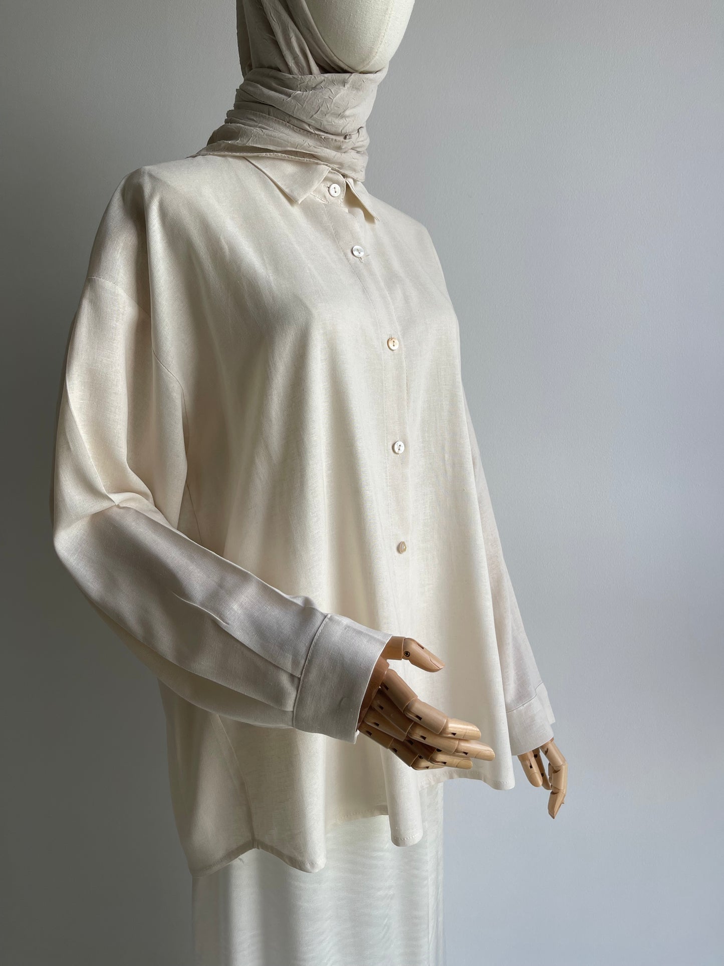 Chemise en lin mélangé