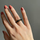 Bague perles noires