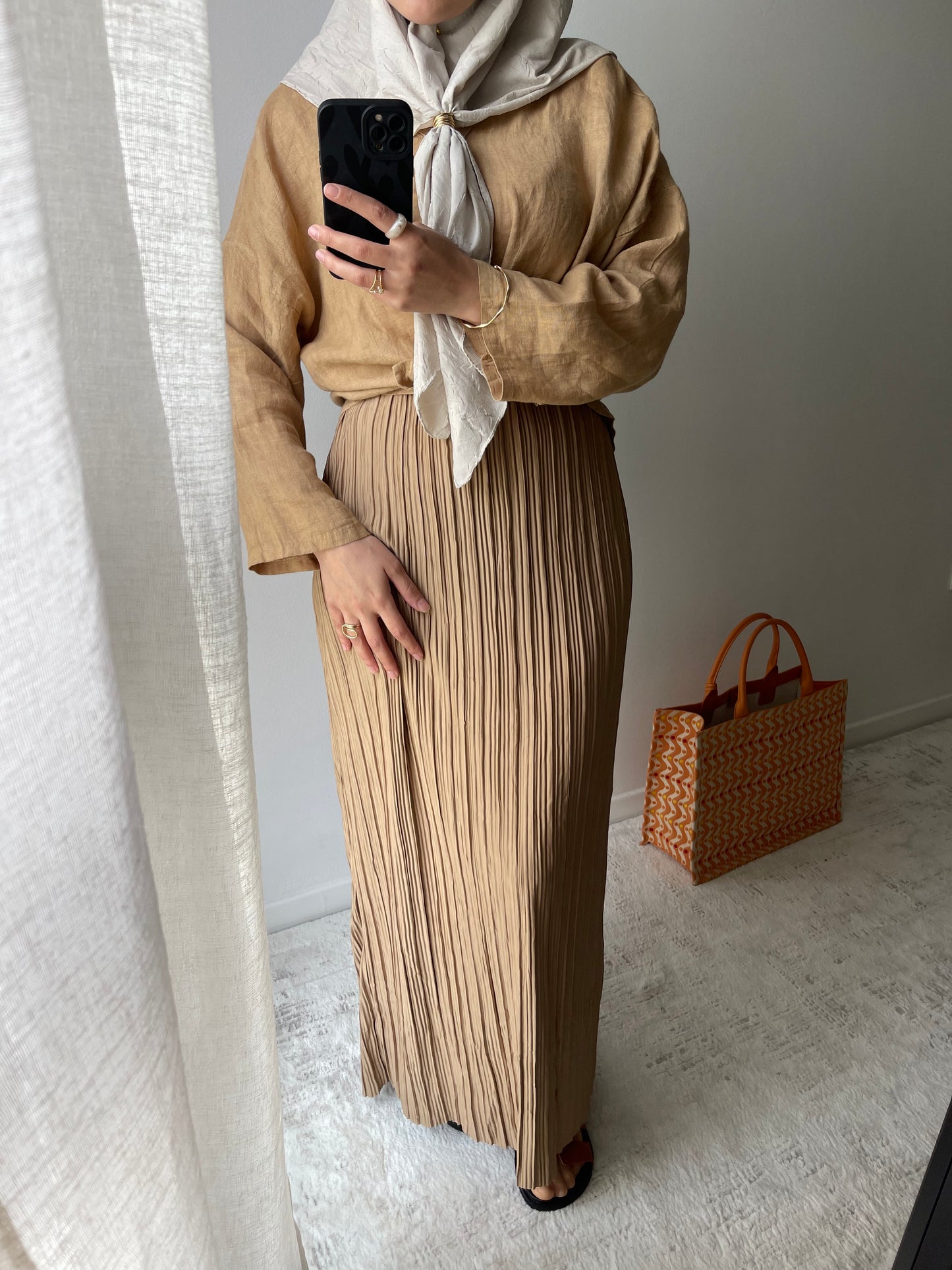 Jupe plissée droite