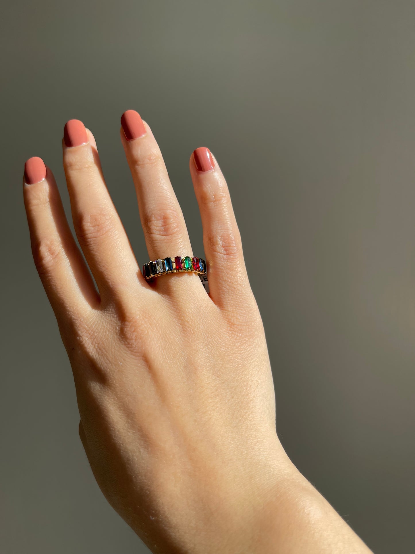 Bague diamant coloré