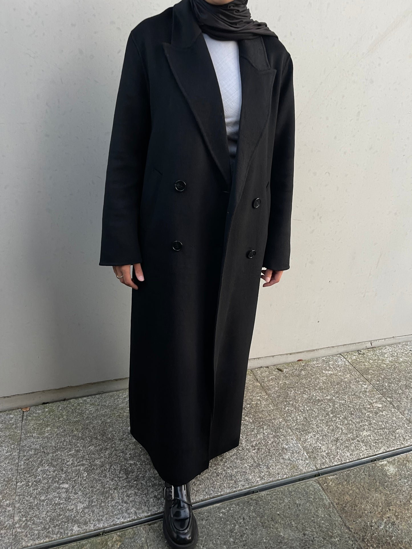 Long manteau à bouton