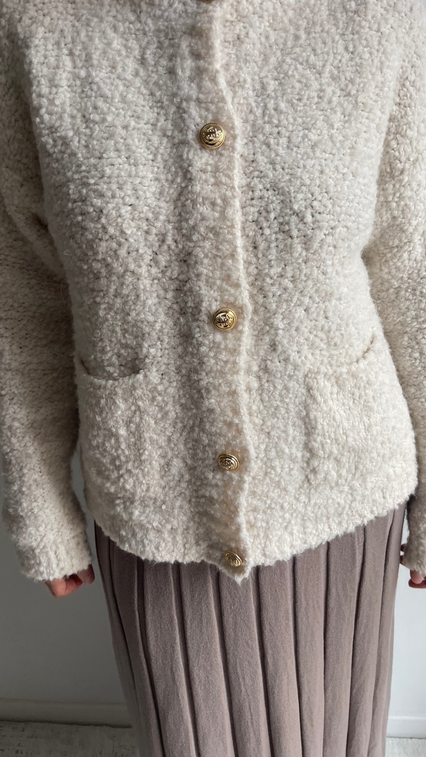 Gilet doux boutonné