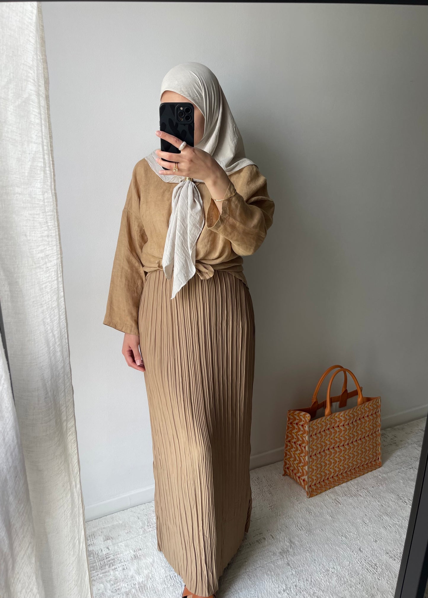 Jupe plissée droite