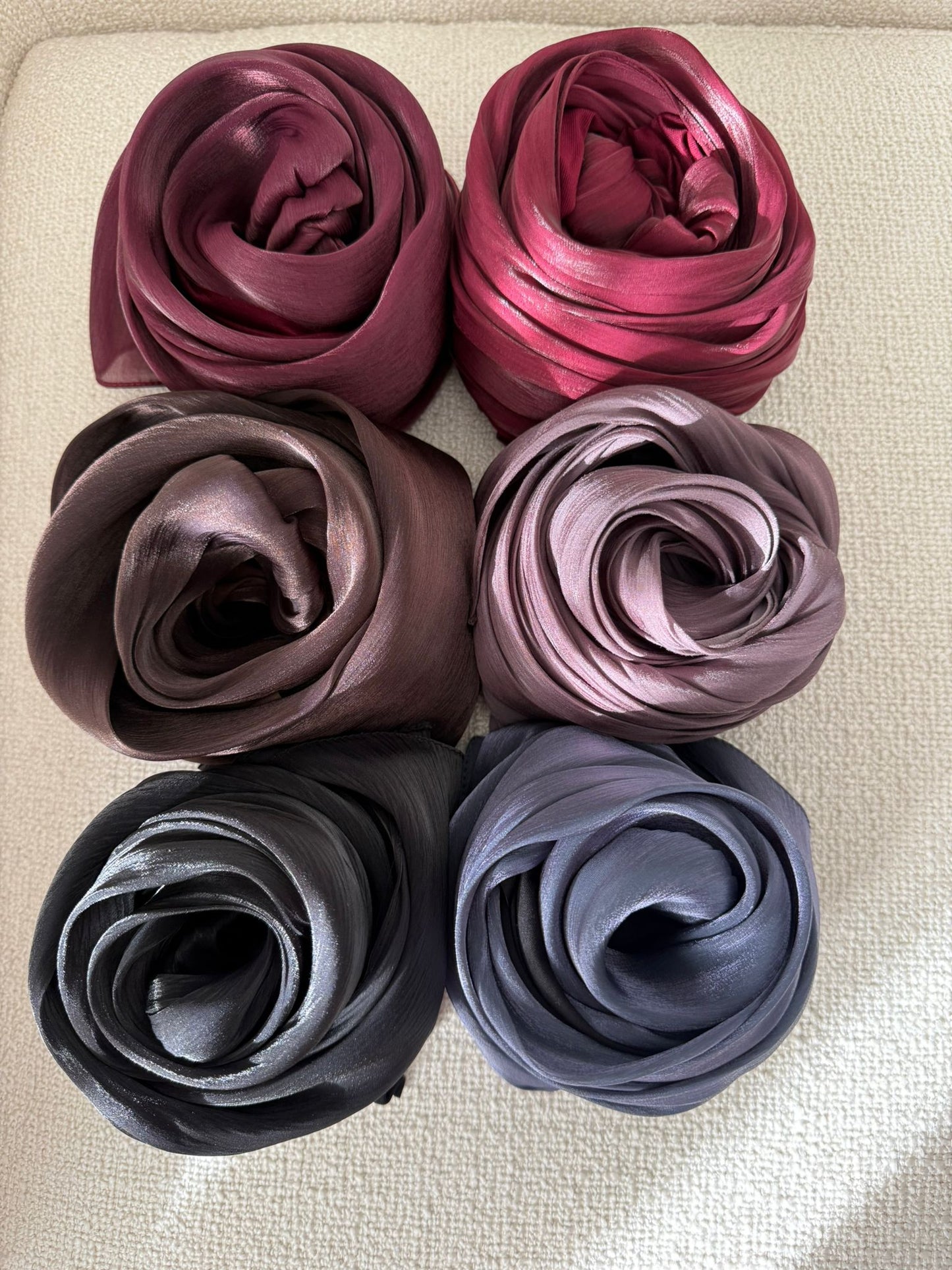 Hijab organza bonnet intégré