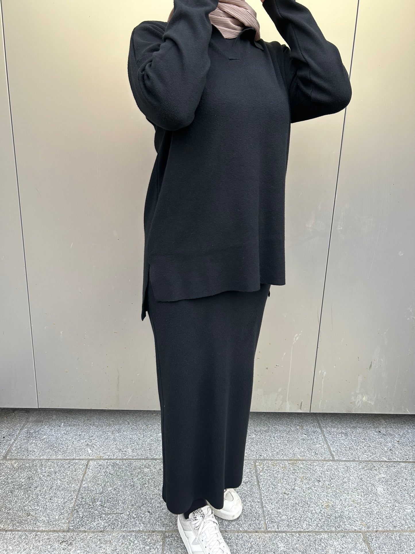 Ensemble en maille pull/jupe