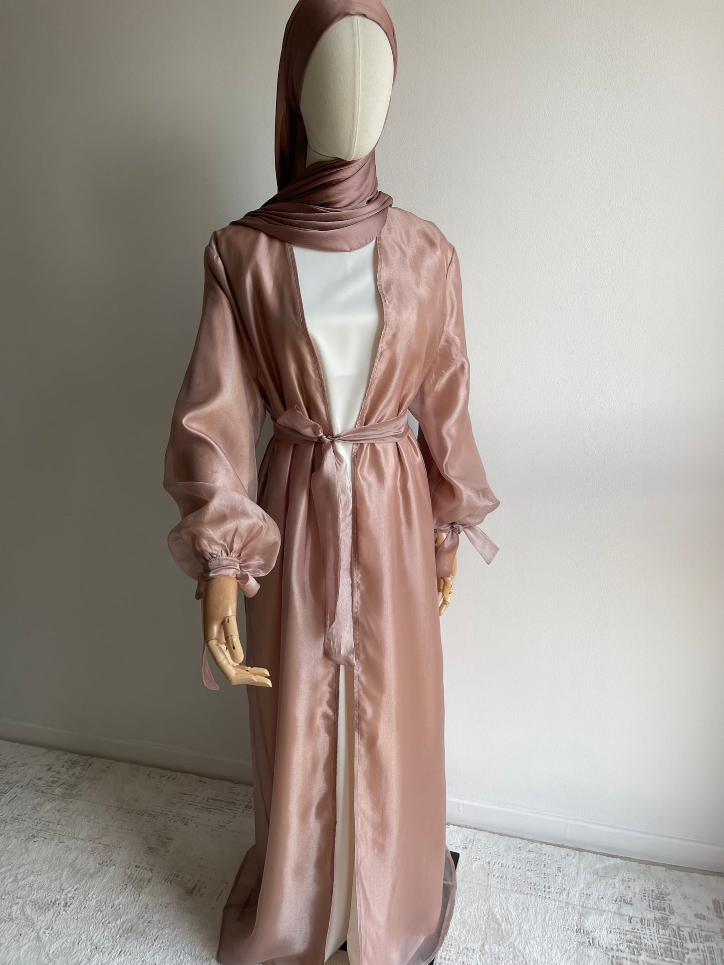 Kimono mousseline de soie rose