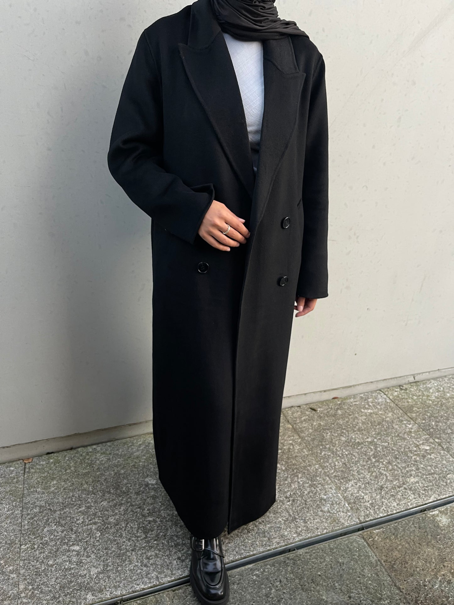 Long manteau à bouton