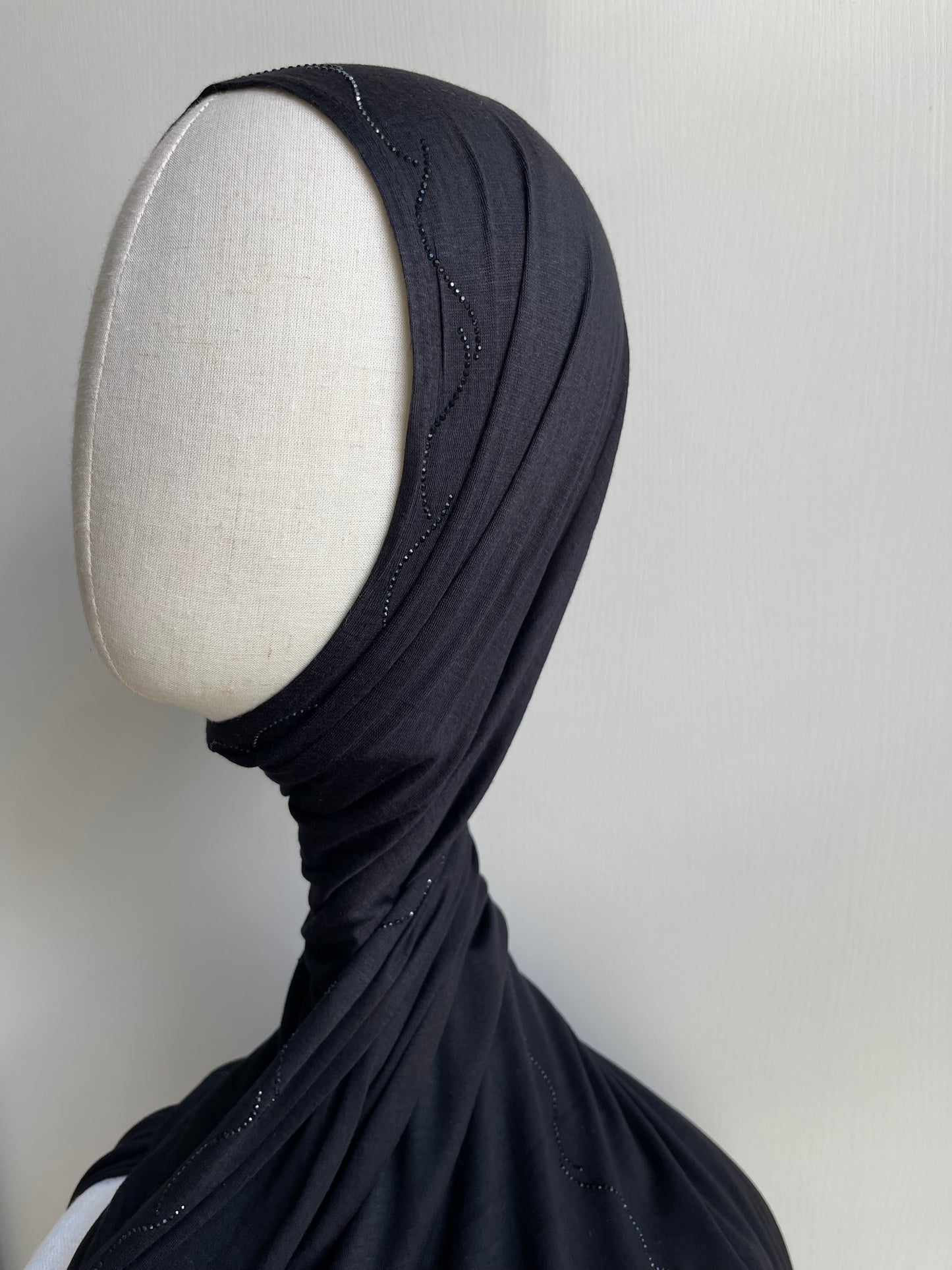 Hijabs en jersey strass