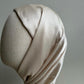 Hijab satin fin avec bonnet