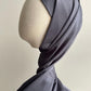 Hijab satin fin avec bonnet