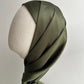 Hijab satin fin avec bonnet