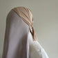 Hijab organza bonnet intégré