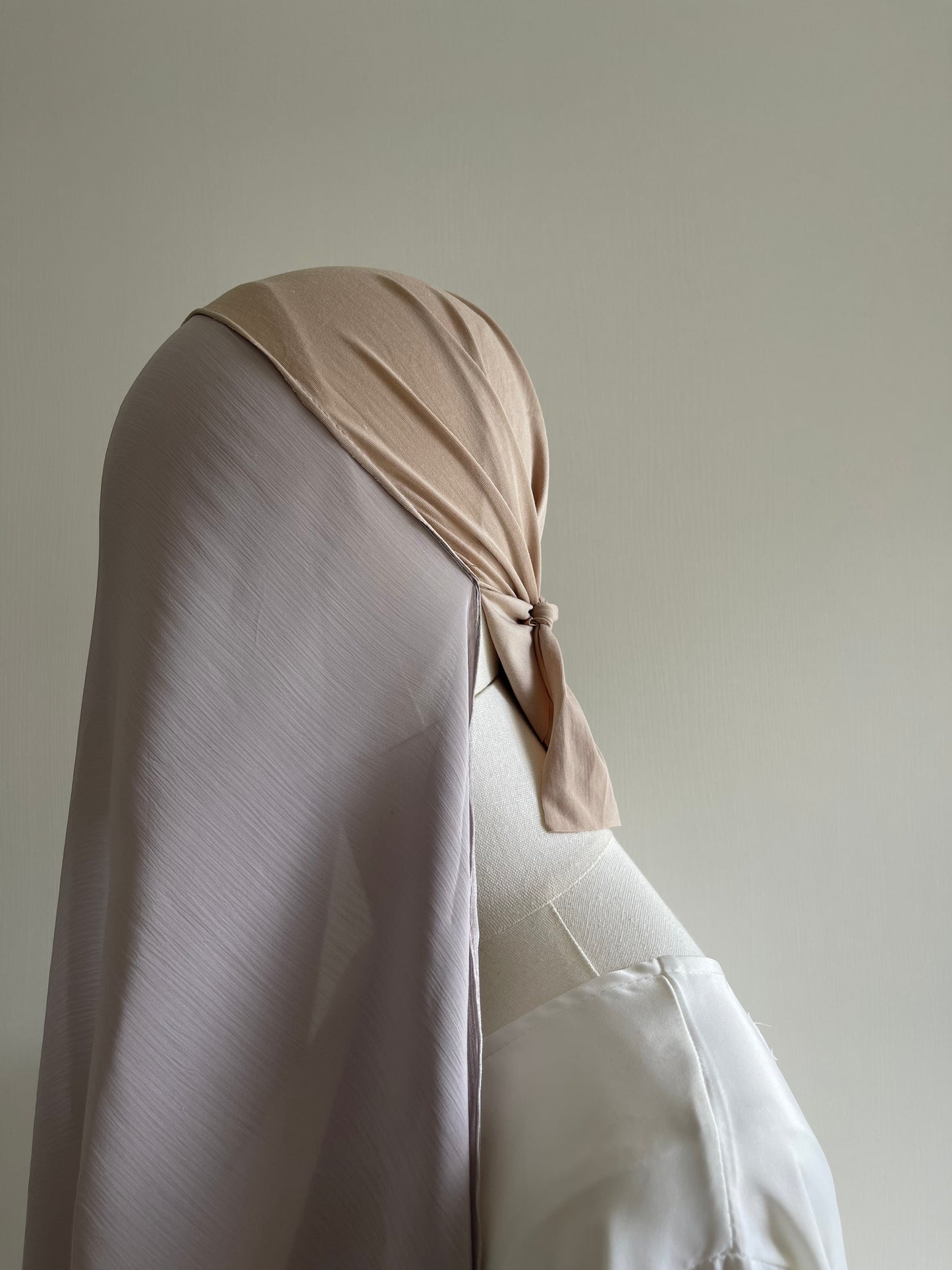 Hijab organza bonnet intégré