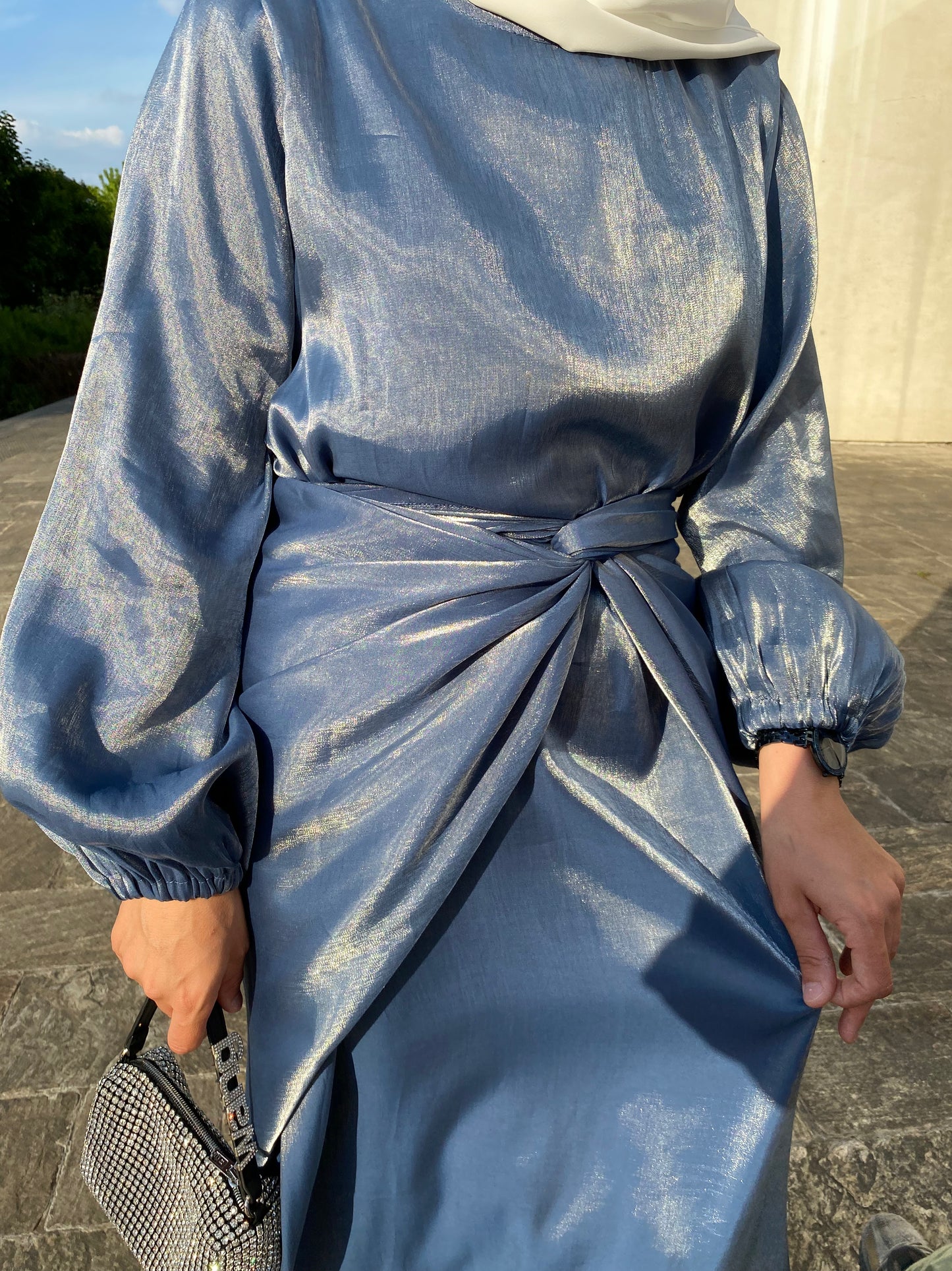 Robe organza avec châle