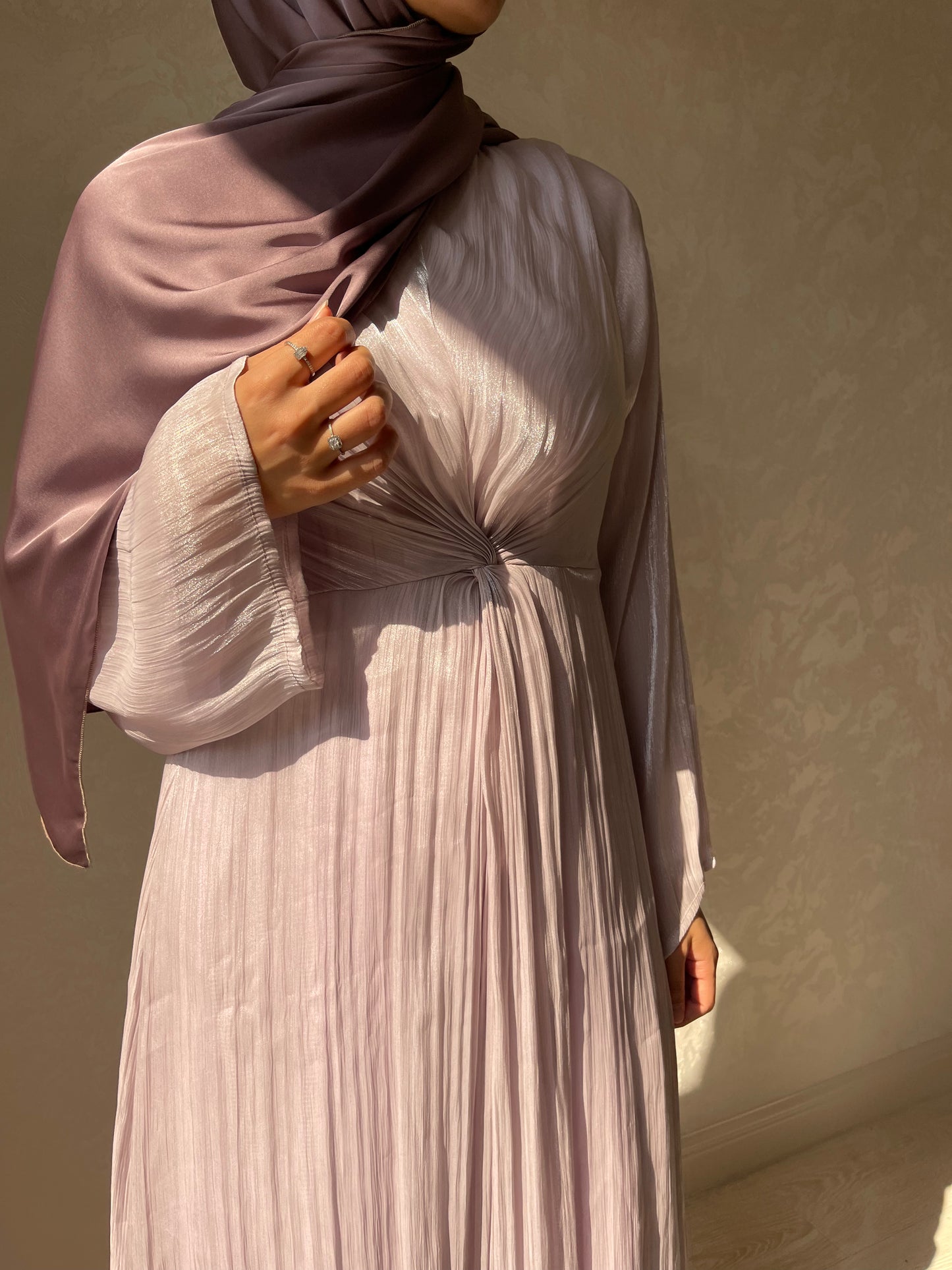 Hijabs satin bonnet intégré