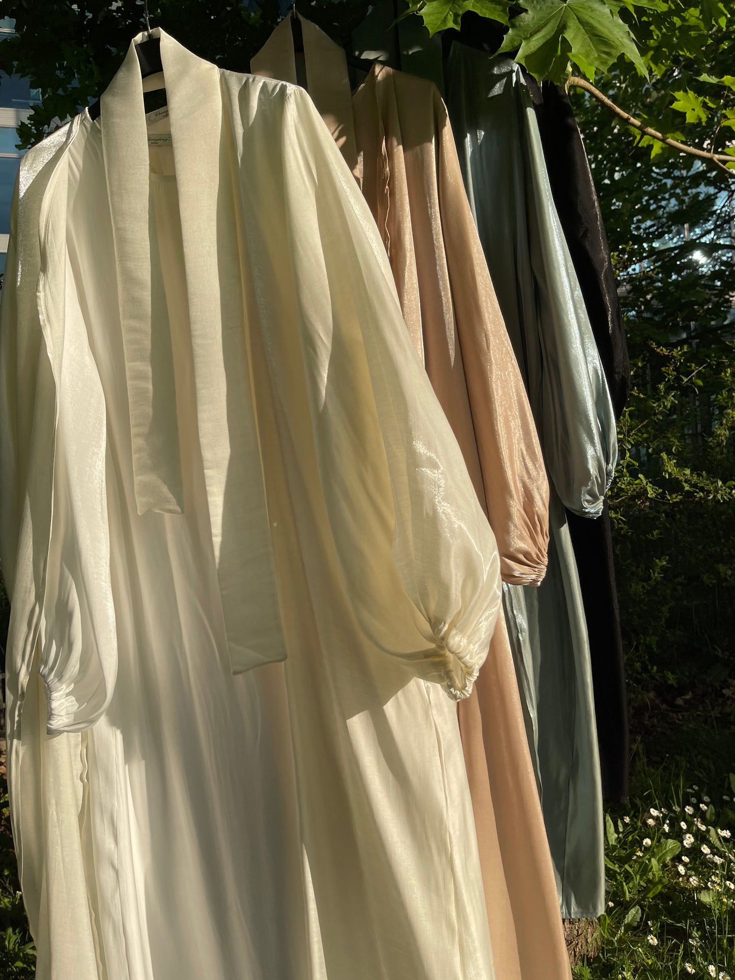 Robe organza avec châle