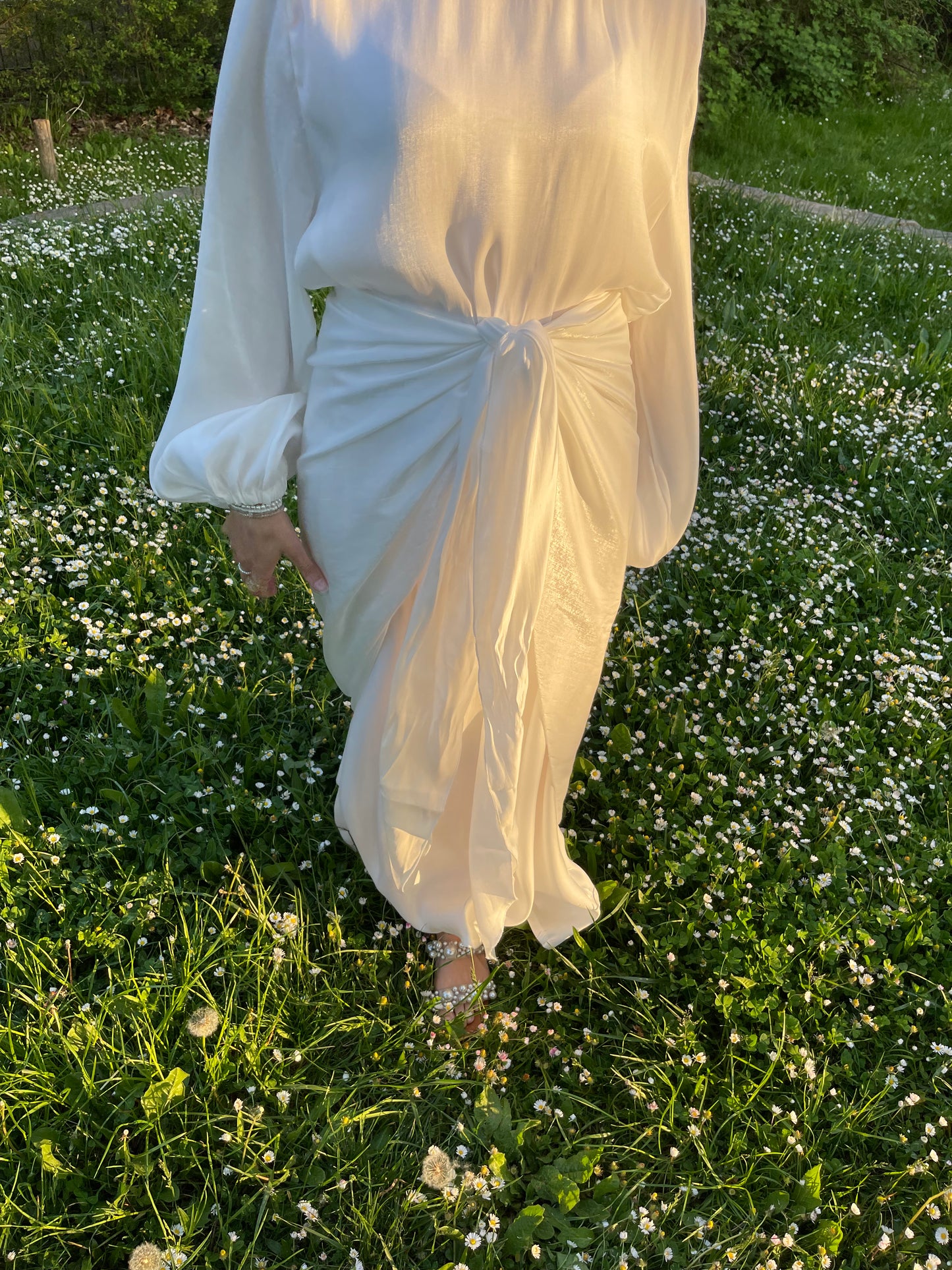 Robe organza avec châle