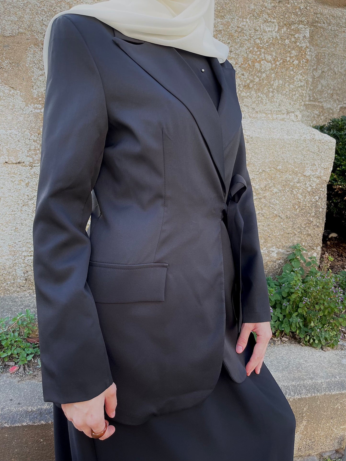 Blazer à nouer camel