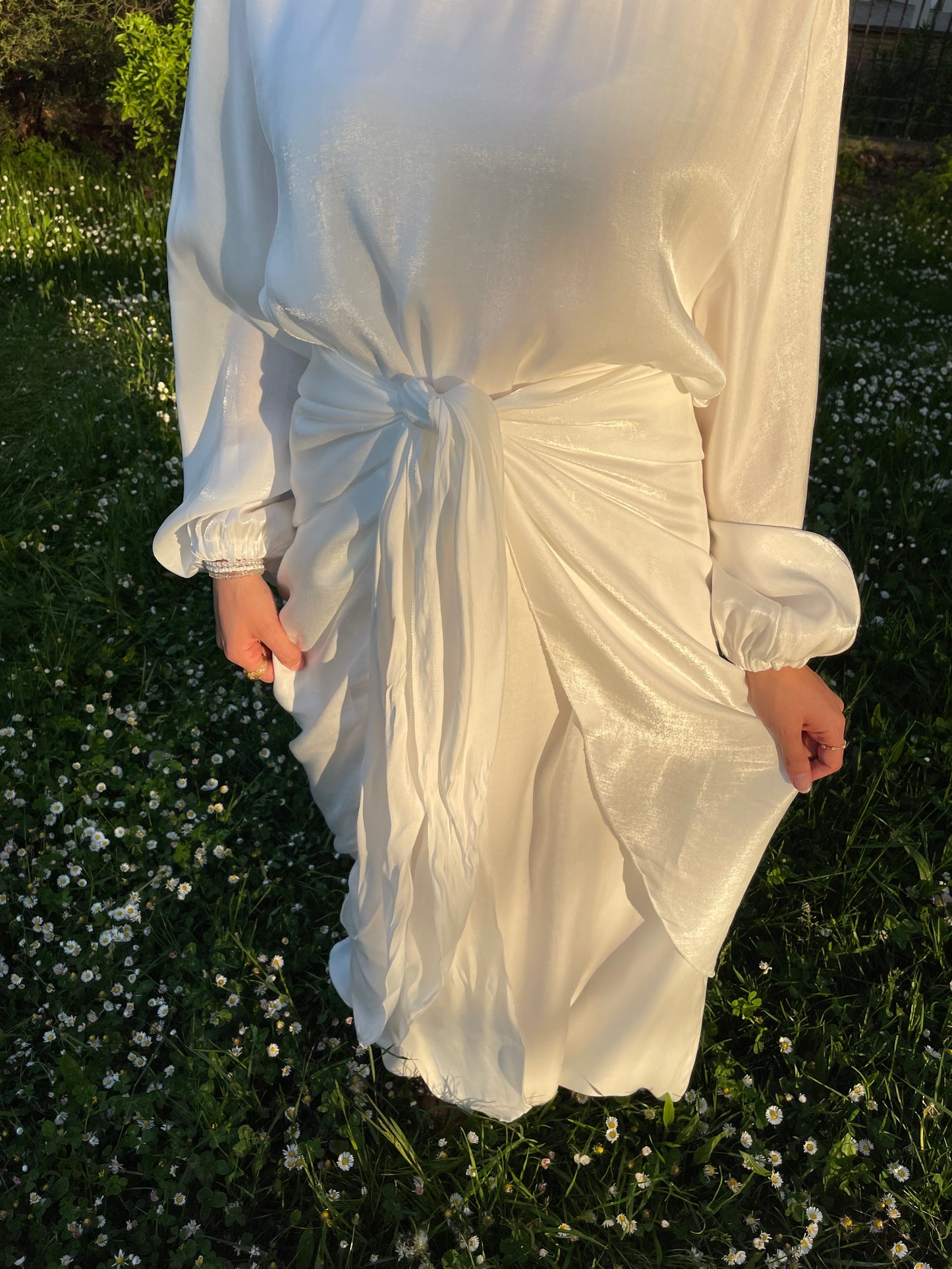 Robe organza avec châle