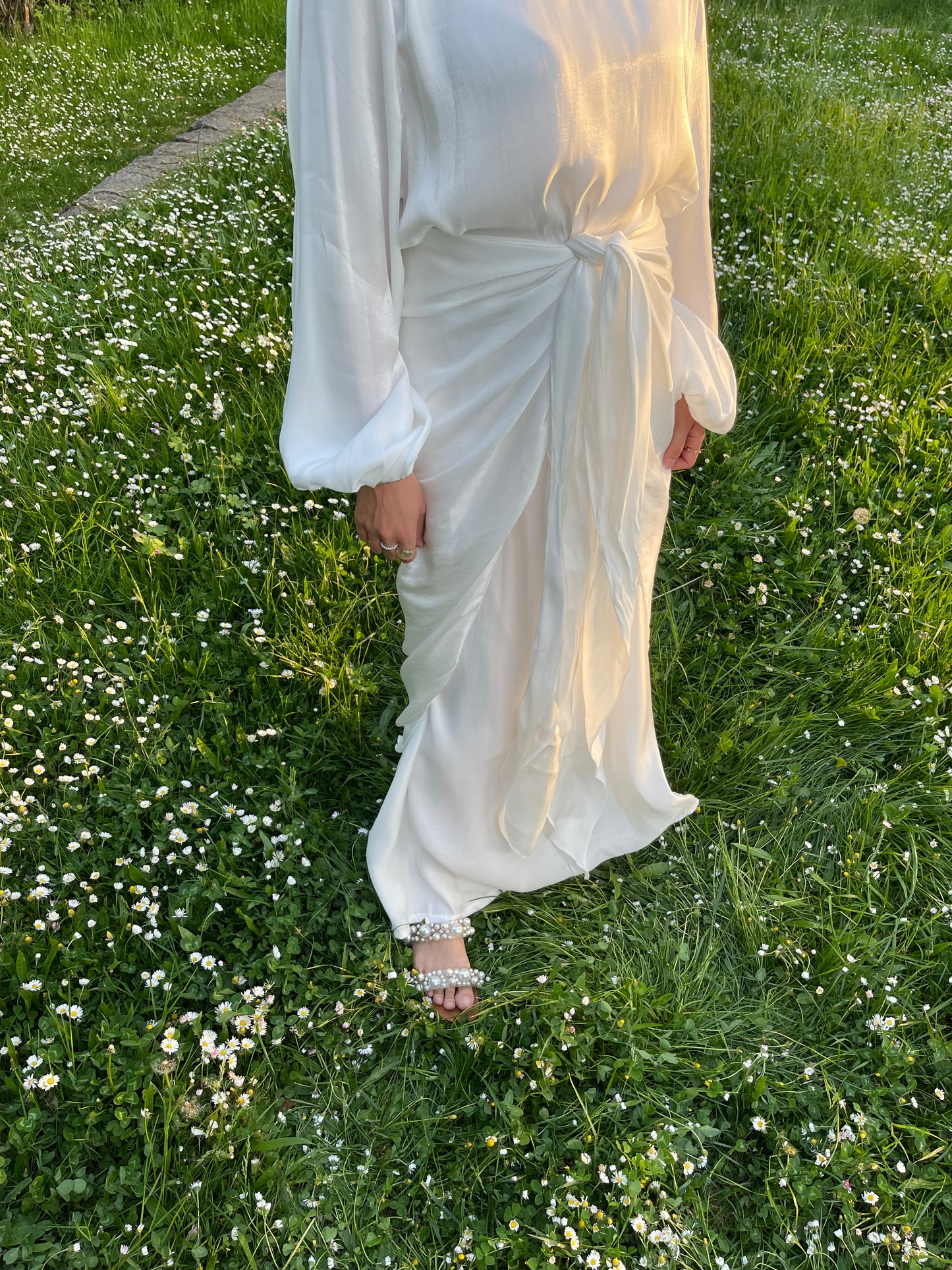 Robe organza avec châle