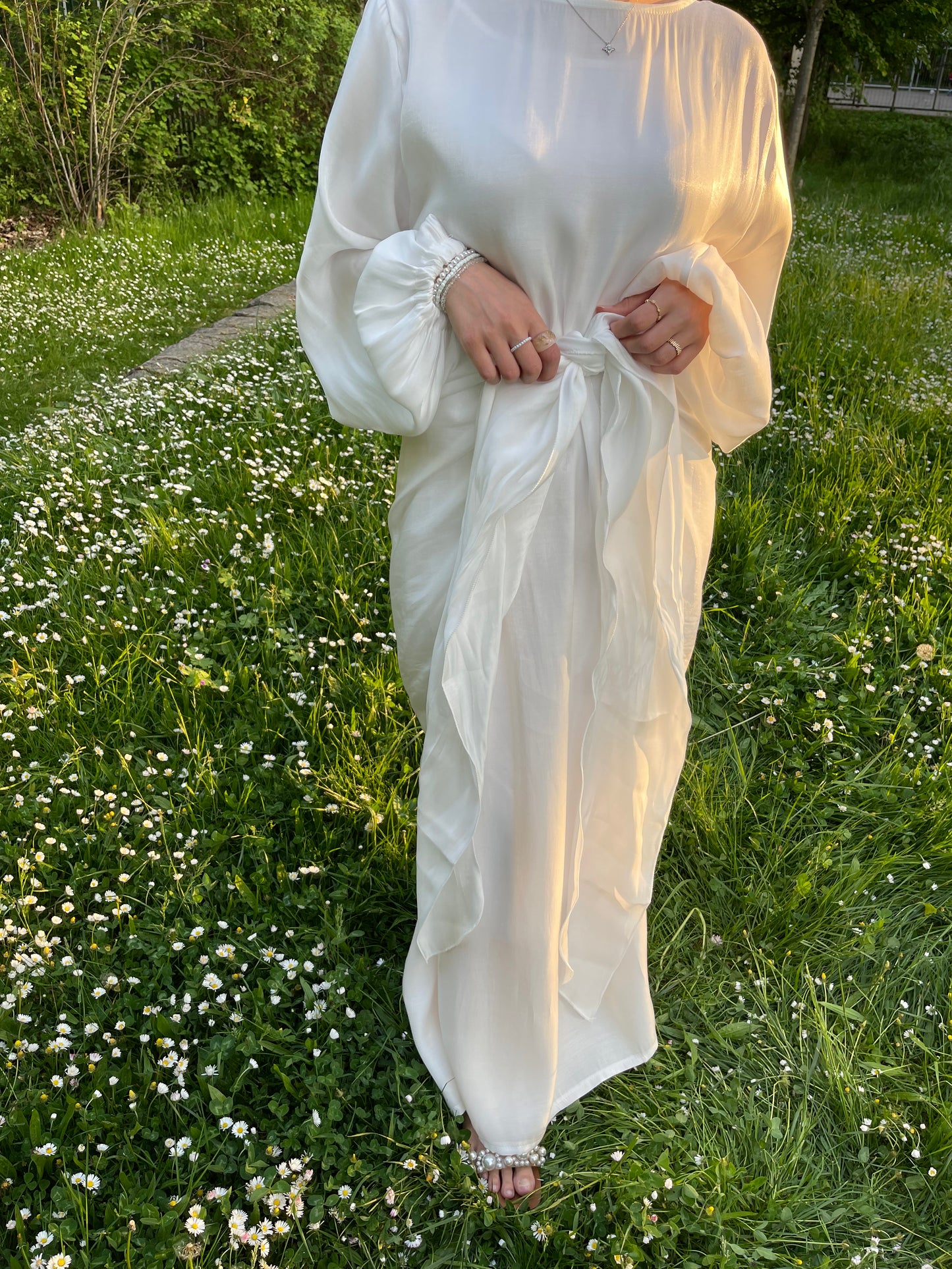 Robe organza avec châle